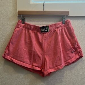 Nike vintage inspired pink shorts medium